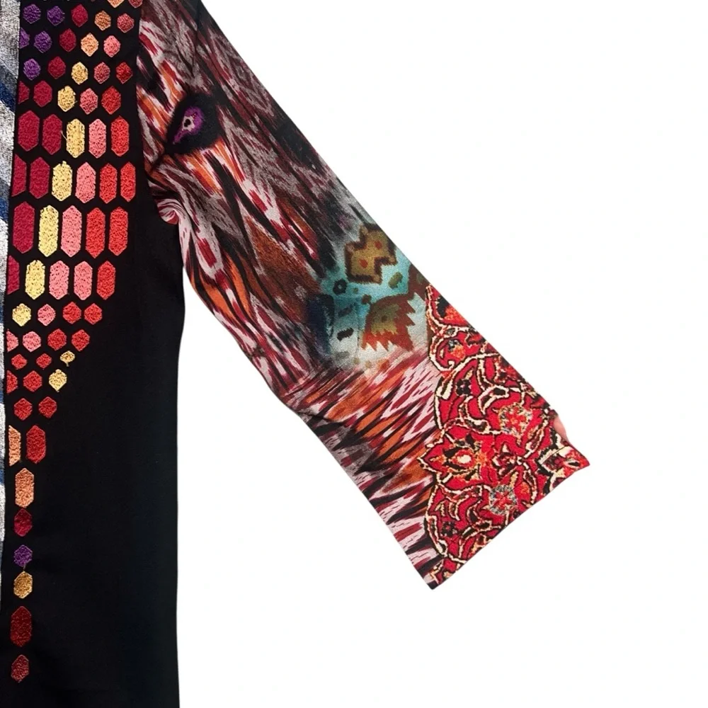 Ranna Gill Anthropologie Embroidered Spectral Peasant Top Blouse Size Small - Picture 4 of 8